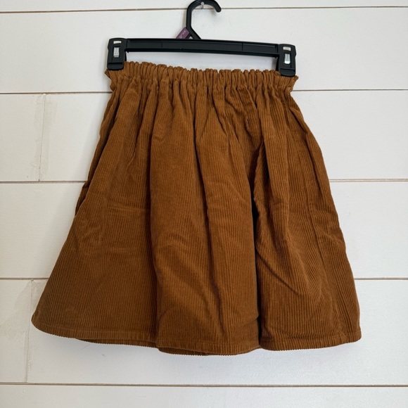 THE SIMPLE FOLK Cotton Corduroy Pockets Skirt | Rust - Picture 7 of 10